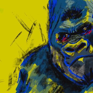 gorilla yellow blue